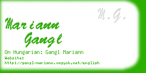 mariann gangl business card